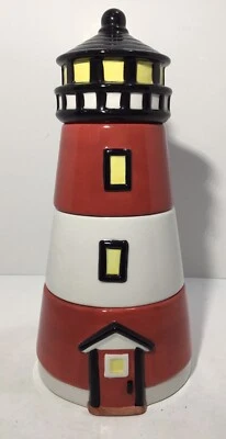 "Juego de almacenamiento para servir condimentos Boston Warehouse de cerámica de 12"" de alto" Foto 1 de 4