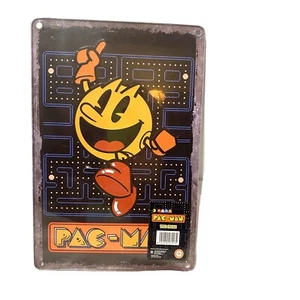 Pac Man Blechschild 12x8 Spielzimmer Mann Höhle Dekor Spielhalle Versiegelt Neu - Bild 1 von 4