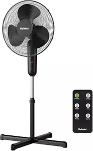 Holmes 16" Digital Stand Fan, 3 Speeds, Oscillation, Timer, Remote, Black - Picture 1 of 16