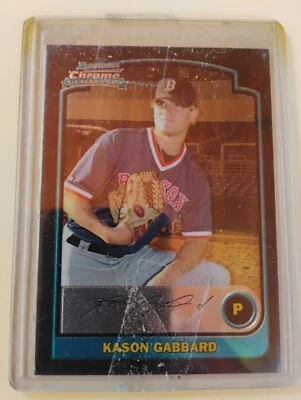 2003 BOWMAN CHROME KASON GABBARD # 215 ROOKIE FAC.  AUTO. - Image 1 of 2