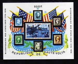 UPPER VOLTA - 1975 American Bicentennial Souvenir Sheet - Picture 1 of 1