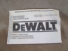 Dewalt D26441 Palm Sander 1/4 Sheet Manual Only Instructions