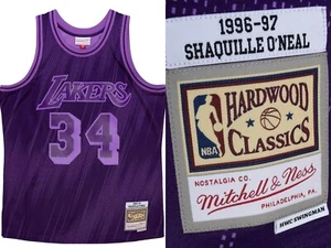 MITCHEL & NESS $155 Monochrome Swingman Shaquille O'Neal Lakers 1996-97 Jersey L - Picture 1 of 6