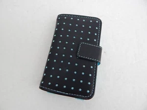 Universal PU Leather FolioCase For iPhone 4S iPhone 4 With Card Pocket Blk/Blue - Picture 1 of 6