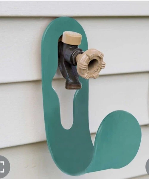 Garden Hose Hanger Spigot/Wall Mount Water Hose Holder Hook Dark Green - Image 1 of 3