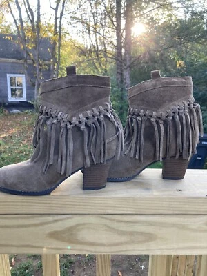 Sbicca Vintage Collection Western Fringe Suede Boots  Size 8.5 - Image 1 of 4