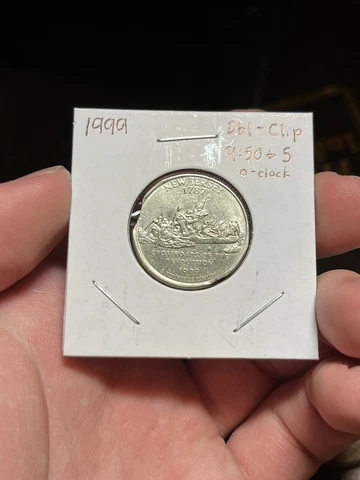 1999 New Jersey Double Clipped Planchet Quarter Cover