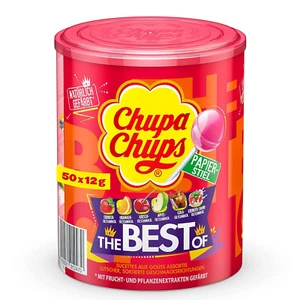 Chupa Chups Best of Lutscher-Dose, Enthält 50 Lollis in 7 Geschmacksrichtungen C - Bild 1 von 12