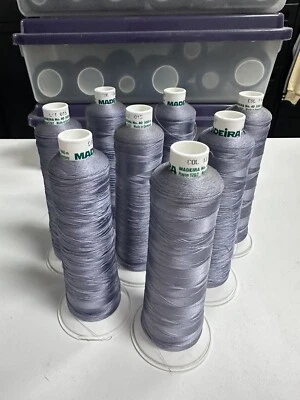 7 Madeira Classic Rayon Embroidery Thread - 40 5500 yd -GREY#1363 - Image 1 of 4