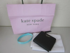 Kate Spade New York Cameron kleine faltbare Geldbörse mit L-Reißverschluss WLRU5431 - schwarz (Neu) - Bild 1 von 7