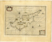 Antique Map-CYPRUS ISLAND-Anonymous-Janssonius-c.1658