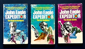 VINTAGE LOT OF 3 JOHN EAGLE EXPEDITOR PAPERBACK NOVELS - Foto 1 di 1