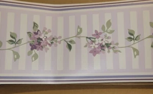 Treasures Rachel Ashwell REGENT PARK Wallpaper Border Shabby Chic Stripe Floral - Picture 1 of 5