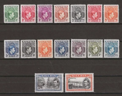 NIGERIA 1938/51 SG 49/59a COMO NUEVO Foto 1 de 2