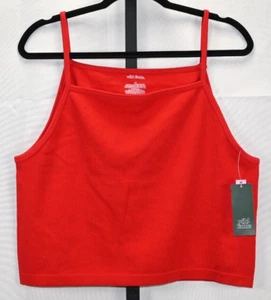 Wild Fable Seamless Cropped Red Tank Top Size 3X NWT Nylon & Spandex - Picture 1 of 5