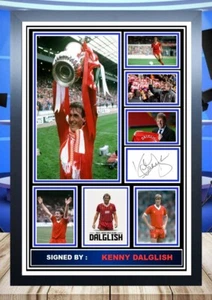 (587 kenny dalglish liverpool legend signed unframed/framed photograph reprint - Picture 1 of 6