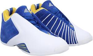 Kansas Jayhawks Team-Issued White and Blue TMAC 3 Adidas Shoes from