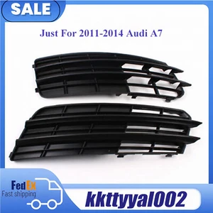 Left & Right Front Lower Bumper Fog Light Cover For Audi A7 2011 2012 2013 2014 - Foto 1 di 12