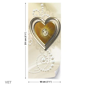 Papel pintado para puerta autoadhesivo mural puerta póster Soulmate corazón 1464 - Imagen 1 de 2
