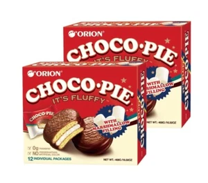 [2PACKS OF 12] Orion Choco Pie with Marshmallow Filling, 12pcs, 468g - Picture 1 of 3