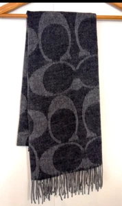 Coach Ladies Scarve, Reversable, Grey and dark grey - Picture 1 of 3