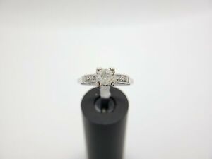 14k White Gold Natural Round Diamond Engagement Ring 1/2 ct