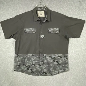 RPR Repair Design Under Construction Mens Sz XXL Grey Camo Button Down Pockets - Picture 1 of 12