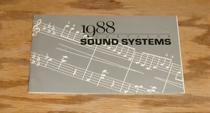 Original 1988 Plymouth Chrysler Sound Systems Owners Operators Manual 88 - Bild 1 von 1