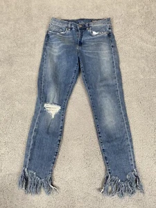 Blank NYC The Reade Crop Damen Gr. 28 Jeans ausgefranster Saum distressed blau Denim - Bild 1 von 12