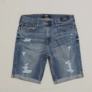 Hollister Men Ripped Zipper fly slim fit jeans shorts size 32 , 33, 34, 36 new - Picture 1 of 4