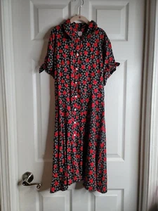 Girls Justice Dress Size 20 Black Red Hearts School Cute Summer Spring Fashion - Picture 1 of 7
