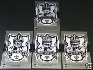 2003 UD Patch Collection DEUCE McALLISTER New Orleans Saints Rookie 4 Card Lot - Bild 1 von 2