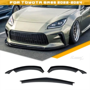 Glossy Black For 2022 - 2025 Toyota GR86 ST-Style Front Bumper Body Spoiler Lip - Picture 1 of 7
