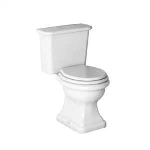 Vaso Wc Bagno Monoblocco Design Paolina scarico a pavimento in ceramica bianco - Foto 1 di 2