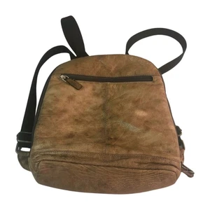 Jack Georges Voyager Convertible Backpack Crossbody Bag Genuine Gray Leather - Picture 1 of 7