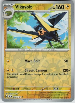 Pokemon Vikavolt 056/162 SV05: Temporal Forces Uncommon NM - Image 1 of 2