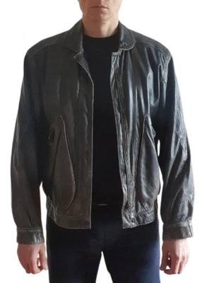 复古 80 年代 CHIA 台湾 FLY HIGH 1936 飞行员夹克 尺寸 44 23.6 — 第 1/4 张图片