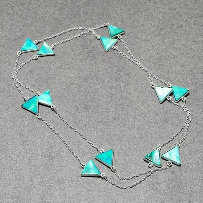 Зеленый перламутр драгоценных камней ручной работы подарок цепочка ювелирных изделий ожерелье 36 «SR 6271 - Изображение 1 из 4