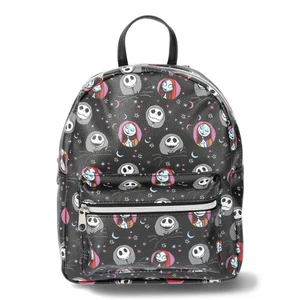 Disney Nightmare Before Christmas Allover Print Kinder PU Mini Rucksack - Schwarz - Bild 1 von 4