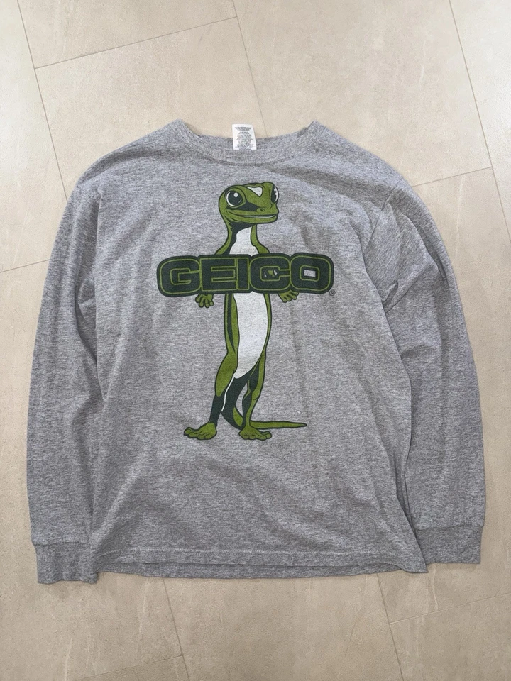 Vintage Men’s Geico Insurance Longsleeve Graphic T Shirt Size Medium 2000’s - Image 1 of 4