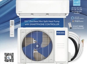 MRCOOL 12000 BTU Mini Split DIY-12-HP-M-115D25-O - Picture 1 of 12