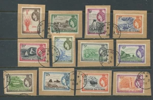 Tristan da Cunha QEII first set various values to 10/ all used on piece - Picture 1 of 1