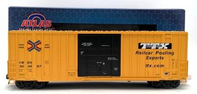 Atlas 3001639-1 O Gauge TTX Premier 50' Gunderson Boxcar #504567 LN/Box - Image 1 of 4