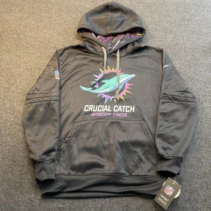 Nike Miami Dolphins NFL Crucial Catch Intercept Cancer Pullover Hoodie Größe M - Bild 1 von 13