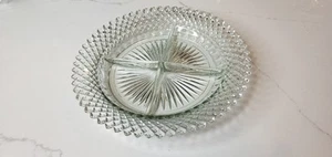 Vintage Anchor Hocking Miss America Clear Depression Divided Relish Dish 8 3/4" - Picture 1 of 4