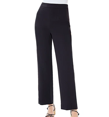 Misook Knit Pants Womens Small Stretch Pull On Bootcut Comfortable Black Slacks - Image 1 of 4