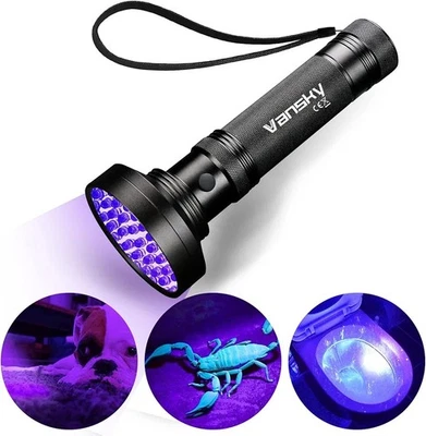 Linterna UV 100 LED 395 nm Detecta manchas de orina Resina UV Limpia TOC... - Imagen 1 de 4