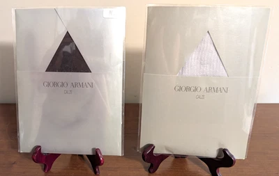 2 Pair of Vintage GIORGIO ARMANI CALZE Nylon Pantyhose Career Size B NIP - Image 1 of 4