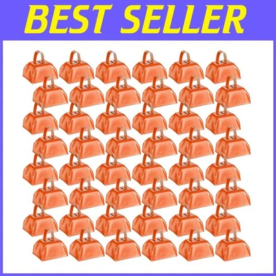 Set of 48 Orange Metal Cowbells - Sporting Event Tools - Image 1 of 4