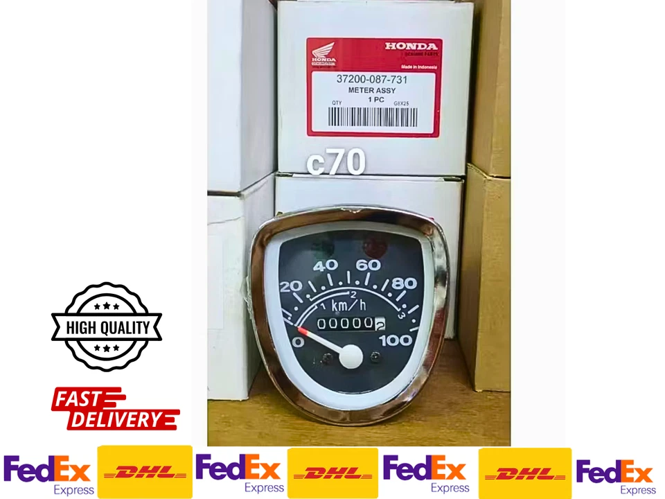 🔥 Medidor de velocímetro Honda C70 C65 C90 | 0–100 KM/H | Medidor de cubo antigo | NOVO - Imagem 1 de 4